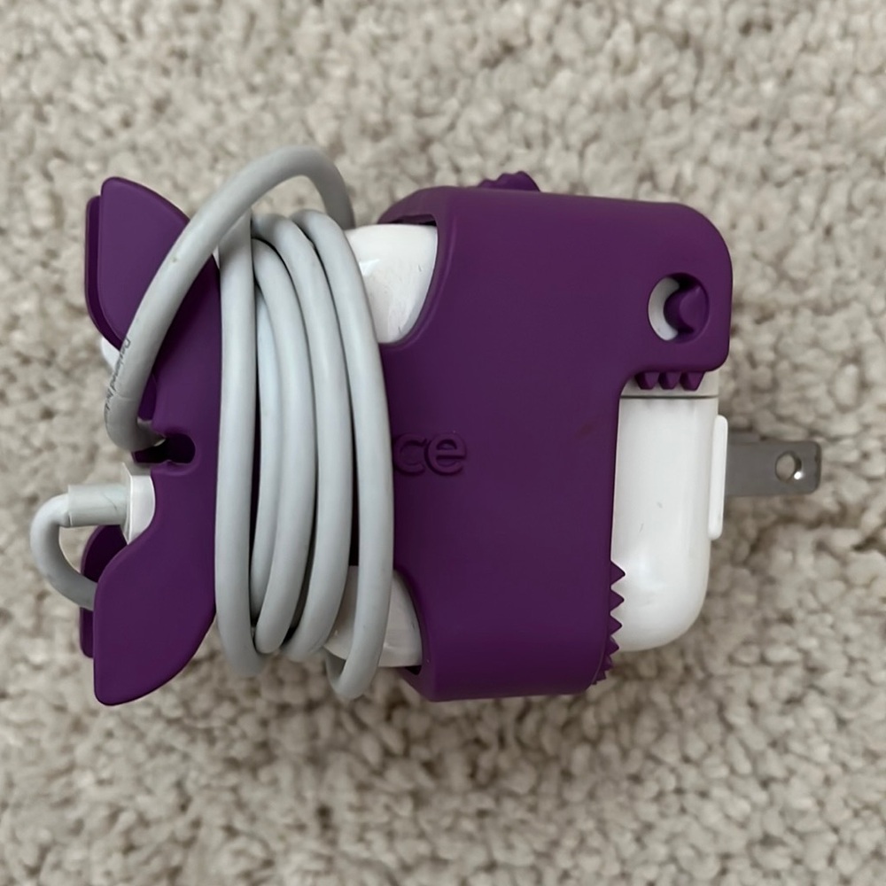 Purple cord organizer